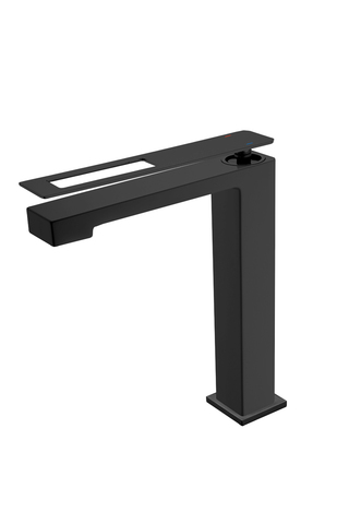 Boheme Q 142-BB Смеситель для раковины высокий, цвет: чёрный