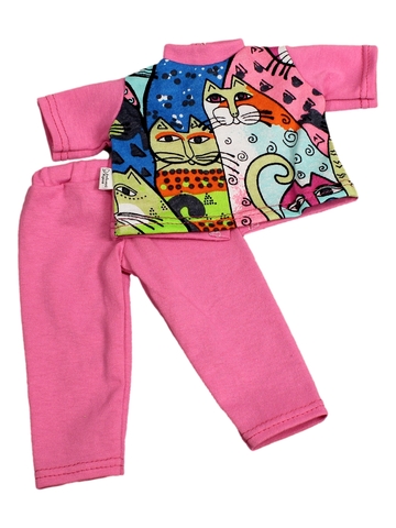 Комплект трикотажный - Розовый. Одежда для кукол, пупсов и мягких игрушек.