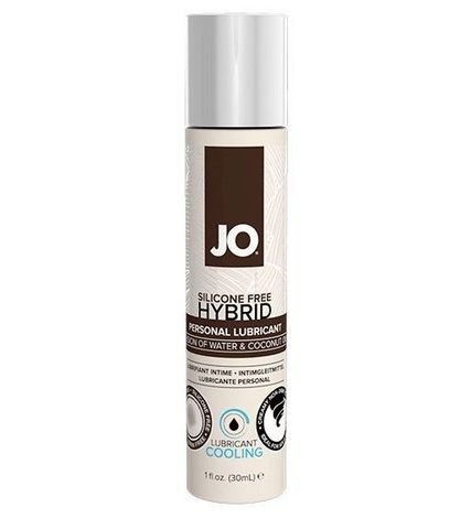 Водно-масляный лубрикант с охлаждающим эффектом JO Silicone free Hybrid Lubricant COOLING  - 30 мл.