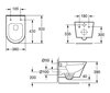 Унитаз подвесной безободковый с сиденьем BelBagno TRE BB8001CHR/SC
