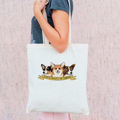 Тканевая сумка "Корги много не бывает"