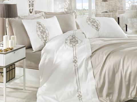 Комплект постельного белья DANTELA VITA сатин с вышивкой 200*220 (50*70/4 шт.) INTENCE фото