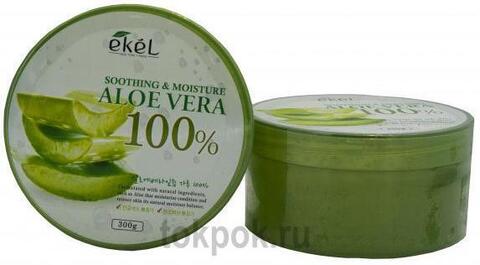 Гель для лица и тела Алоэ EKEL Soothing Moisture Aloe Vera, 300 гр