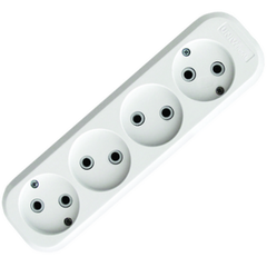 Колодка UNIVersal 4 гнезда, без заземляющих контактов E204