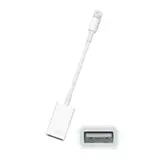 Переходник OTG Lightning USB белый / Адаптер для флешки для передачи данных и подключения