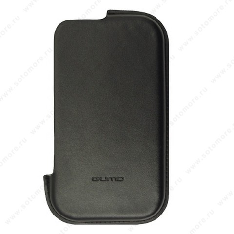 Чехол-пенал кармашек QUMO Split для iPhone 4s/ 4 боковой кармашек черный
