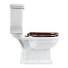 BelBagno BB115SCW-BRN Сиденье деревянное, цвет Орех (Noce), Soft close металлическое крепление, петли Бронза