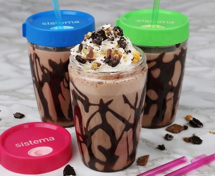 Стакан с трубочкой Sistema 