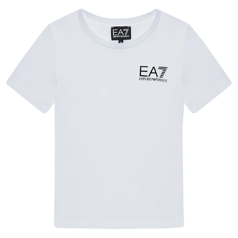 Детская теннисная футболка EA7 Boys Jersey T-shirt - white