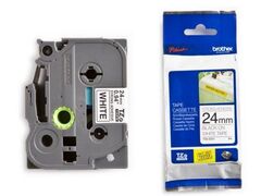 Ламинированная лента для наклеек Brother TZe-251 - ширина 24 мм, черный шрифт на белом фоне