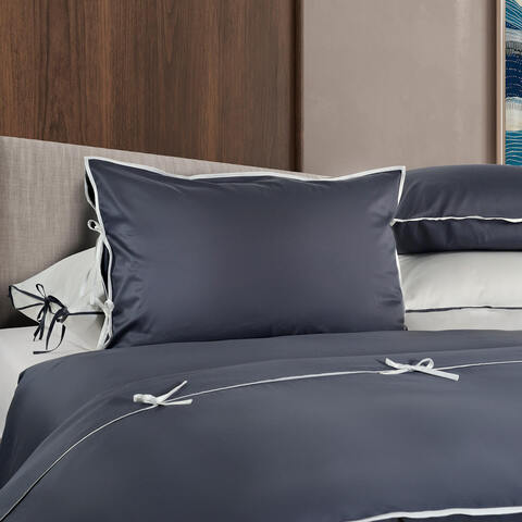 Комплект наволочек 2шт 50х70 Sharmes Luca антрацит/белый