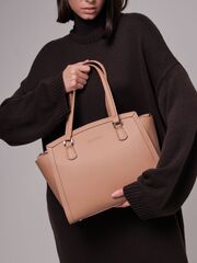 Сумка кожаная Azaro 30690 бежевая нуга