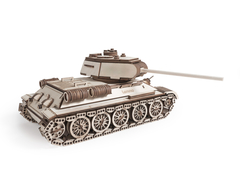 Танк Т-34-85 от Lemmo - Деревянный конструктор, сборная модель, 3D пазл