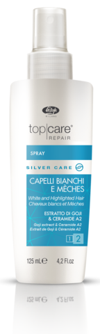 Спрей-бальзам для осветленных, мелированных и седых волос – «Top Care Repair Silver Care Spray»