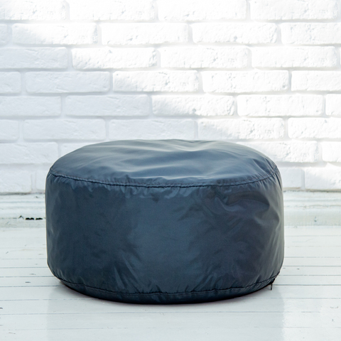Круглый пуф плащёвка (тёмно-серый)