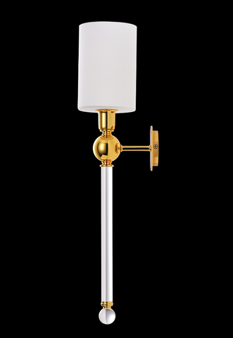 Настенный светильник Crystal Lux MIRABELLA AP1 GOLD/WHITE