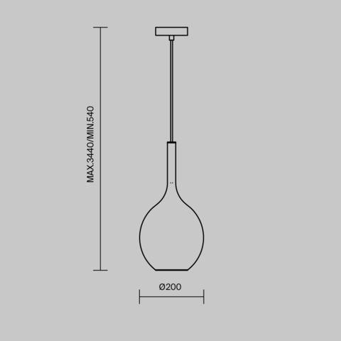 Подвесной светильник Maytoni Duality MOD271PL-01B3