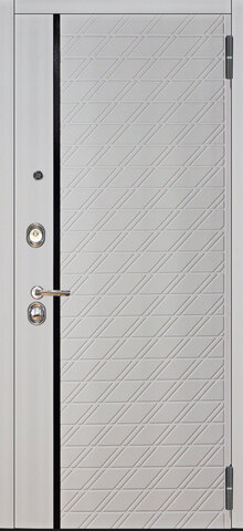 Теплая дверь входная Аргус Люкс 3К 2П Тори/Ариана, 2 замка, 1,8 мм металл, (милк софт+белая эмаль) #2