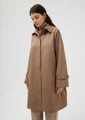 Тренч однобортный укороченный