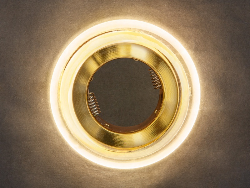 Встраиваемый светильник GP-8028-3W-GO Золото+Диодная подсветка