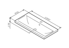 Тумба с раковиной, подвесная, 100 см, 2 ящика, белый глянец,  AM.PM X-Joy - M85AFHX1002WG