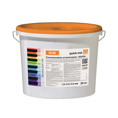 SHK Силиконовая штукатурка "Шуба" белая QUICK-MIX, ведро 25 кг.