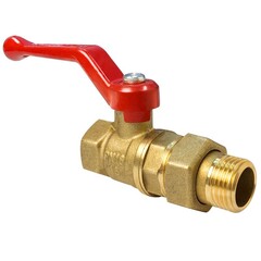 Кран латунный шаровой Valfex.225.LR1 11Б27фт1М, DN 20, PN 40, с накидной гайкой американка, рычаг