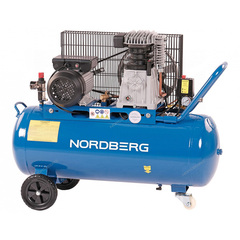NORDBERG (NCE100/480) Компрессор поршневой с ременной передачей 220 В, ресивер 100 л, 446 л/мин