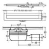Viega 753214 Advantix Basic Set душевой лоток (нерж.сталь) 800 мм в комп. с сифоном 0.5 л/сек, ножками, дизайн решеткой под плитку ER13 мод. 4983.20
