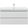 Aquanet 328002 Тумба с раковиной Вега 100 2 ящ. цв.белый глянец (328002)