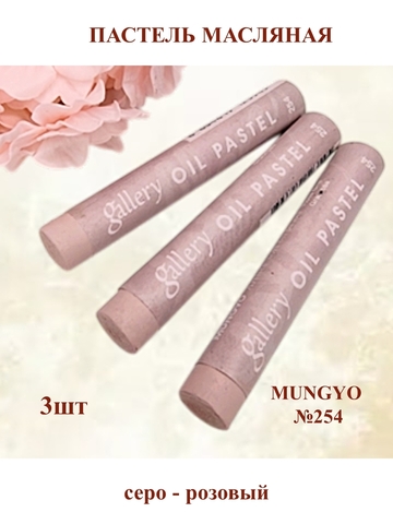 Пастель масляная мягкая профессиональная MUNGYO Gallery Серо-розовый №254 (3шт)