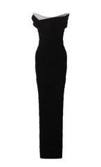 Вечернее бархатное платье с корсетом из кристаллов