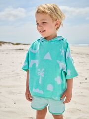 Пончо и шорты в комплекте для мальчика Next E92-324, Мятный
