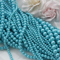 Майорка Голубая бирюза 8 мм, 1 нить, МА078