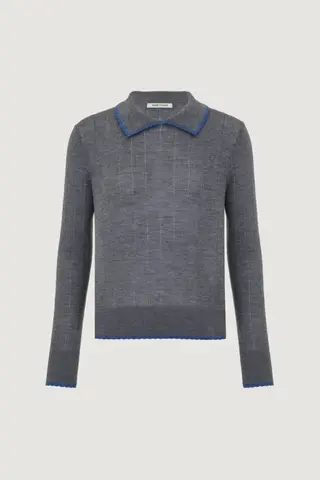 Поло ажурное с окантовкой