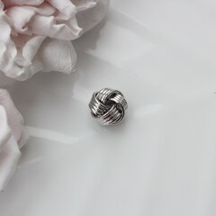 Бусина спейсер, 13.6*8,3 мм, родий, П230