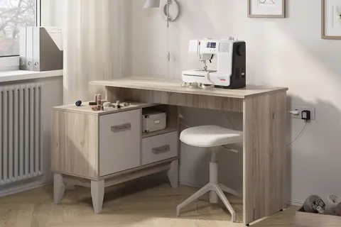 Стол письменный Скандика дуб смоки / кашемир