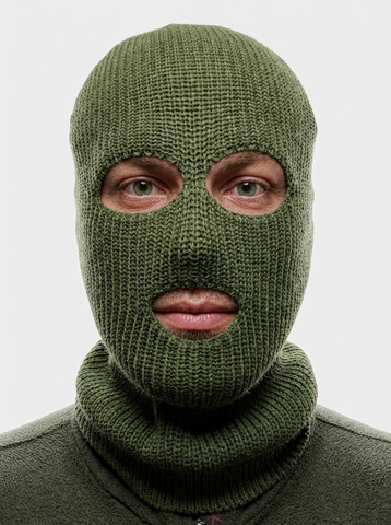 Балаклава вязаная (олива)