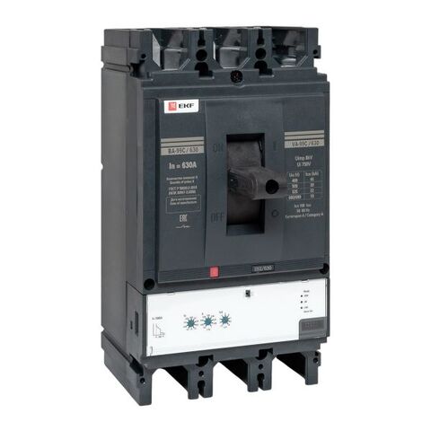 Выключатель автоматический в литом корпусе ВА-99C 630/630А 3P 45кА с электронным расцепителем EKF