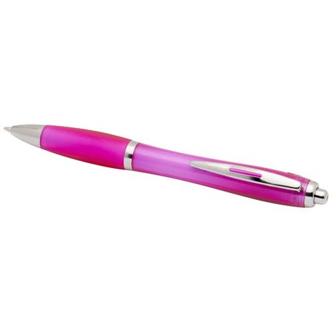 Шариковая ручка Nash из пластмассы, переработанной по стандарту RCS, с цветными корпусом и рукояткой (синие чернила)