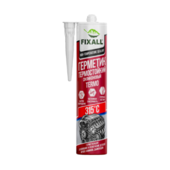 Герметик силиконовый FIXALL высокотемпературный (+300°C) красный 300мл.