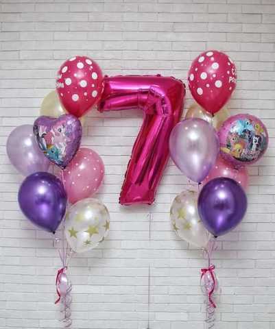 Воздушные шары для девочки, шары на день рождения девочки 7 лет