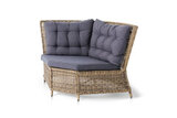 фото 1 "Бергамо" плетеный угловой диванный модуль, цвет соломенный на profcook.ru