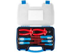 ЗУБР 7 предм., набор диэлектрического губцевого инструмента, Профессионал (2214-H7)