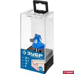 ЗУБР 38.1 x 19 мм, радиус 12.7 мм, фреза пазовая фасонная №1, Профессионал (28740-38.1)