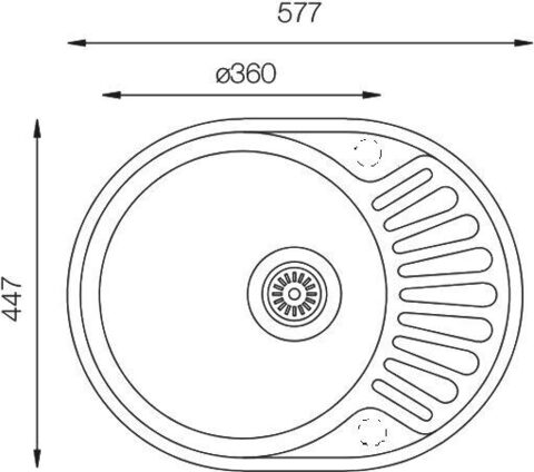 Мойка врезная  EXTRA 570х450 мм