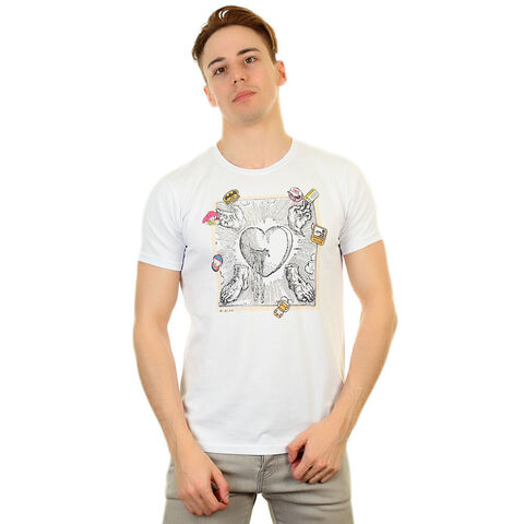 Мужская футболка белая Scandaloso 012-6