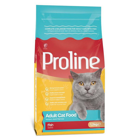 Сухой корм PROLINE с рыбой, для кошек, 1,2 кг.