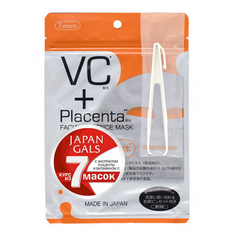 Japan Gals Placenta+ - Маска с плацентой и витамином C