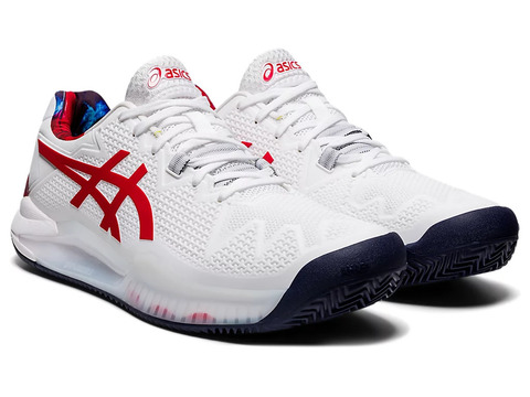 Кроссовки мужские Asics Gel-Resolution 8 Clay L. E. - white/classic red